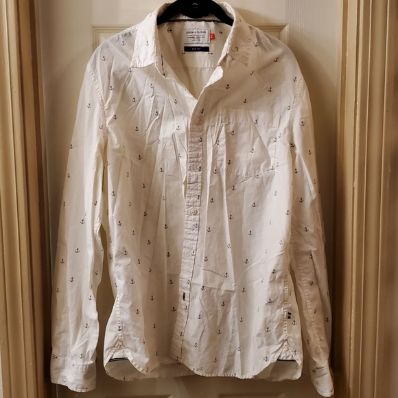 BOGO Denim & Flower Cotton Button Down - Picture 2 of 7